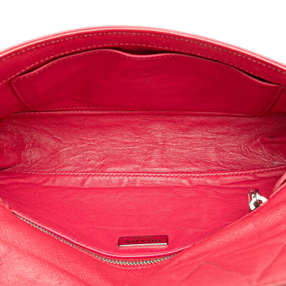 Prada Crossbody Chain Shoulder Bag Pink Saffiano Leather - Picture 6 of 9